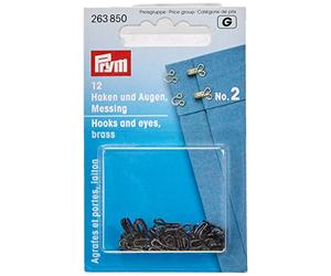 Prym Hooks and Eyes Brass 2 Black, 263850-1