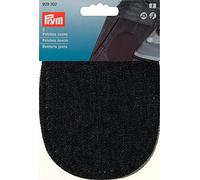 Prym Iron On Cotton Denim Elbow & Knee Patches Black & Grey - per pack of 2