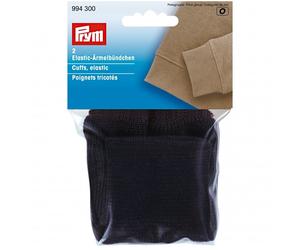 Prym Knitted Cuff Ribbing Black - per pack of 2