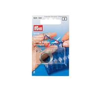 Prym Knitting Thimble 'Norwegian' Metal with 2 Yarn Guides, Polyurethane, Silver, Eine Grösse