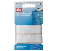 Prym Loom Elastic extra soft white, Polyester, 20 mm, weiß, 2 m