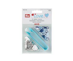 Prym Love 21 Jersey 8 mm Ring Top Press Fasteners - Choice of Colours