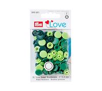 Prym Press Fasteners – Love Round Snaps – Green – Pack of 30