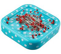 Prym Love Magnetic Cushion Plus 9 g of Glass-Headed Pins, red