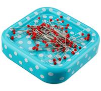 Prym Love Magnetic Cushion Plus 9 g of Glass-Headed Pins, red