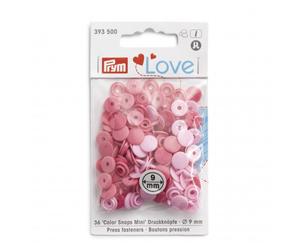 Prym Love Round Snaps Press Fasteners Pale Pink - per pack of 36