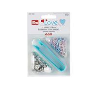 Prym Love Snap Fasteners Jersey - 8mm, Rose/Light Blue/Pearl