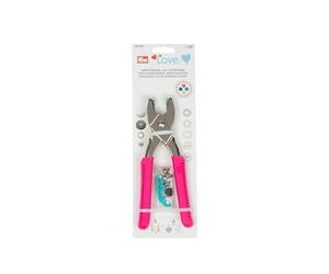 Prym Love Vario Pliers + Hole/Color Tool Child's Play to Attach Press Studs, Eyelets, Jeans Buttons and Rivets (Pink)