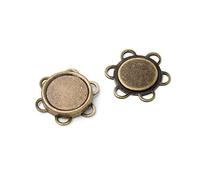 Prym Magnetic Sew-On Button, Metal, Antique Brass, 9.3 x 5.7 x 0.7 cm