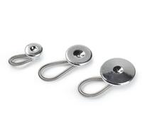 Prym Metal Flexi Buttons - Silver-Coloured 15mm with Spring Steel Loop | 311 531