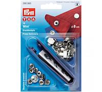 Prym Mini Snaps Press Fasteners Silver - per pack of 10
