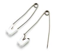 Prym Nappy Pins, Metal, White, 55 mm (4 pins)