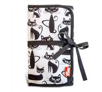 Prym Needle & Crochet Hook Roll-Up Storage Case, Black Cats