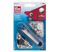 Prym Non-Sew Press Fastener - Anorak White 15mm Brass | 390 306