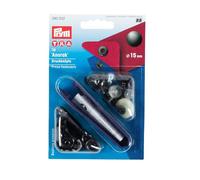 Prym Non-Sew Press Fastener, Bronze, 15 mm, brüniert, 10 Stück