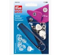Prym Non-Sew Press Fasteners - White 12mm Jersey Look | 390 610