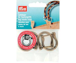Prym - Old Brass (18mm) Bag Handle Loops - 4 Pieces