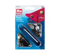 Prym - Old Brass Anorak (12mm) Non-Sew Press Fasteners - 1 Count