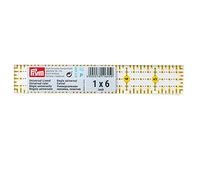 Prym Universal Ruler, Transparent, Yellow, 1 x 6 inch