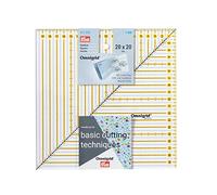 Prym Square Ruler, Yellow, Transparent, 20 x 20 cm