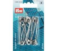 Prym Pack of 12 Silver Safety Pins 38mm, Alloy Steel, 38 mm