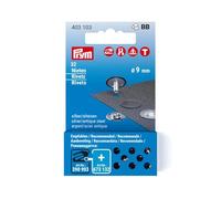 Prym 403103 Rivets Refill Set, 9 mm, Silver-Antique Iron, Silver-Coloured