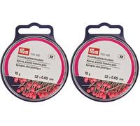 Prym Plastic-Headed Straight pins V2A 0.65 x 32 mm neon, one size, pink (Pack of 2)