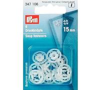 Prym Sew-On Snap Fasteners, 15mm, Pack of 6