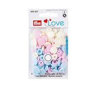 Prym Love Round Snaps Press Fasteners Pale Pink Light Blue Pearl - per pack of 30
