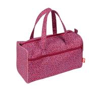 Prym Project Bag, Handmade Bag for Wool, Knitting Accessories and Crochet Hooks, Knitting Bag with Zip and Outer Pocket, Yarn Organiser, Burgundy, 30 x 29 x 5 cm, Modern