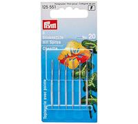 Prym PRYM_125551-1 Embroidery Needles Chenille Sharp Point No. 20 Silver col with Gold Eye 1.00 x 43 mm