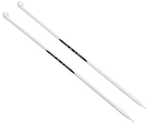 Prym PRYM_190411 Single-Point Ergonomic Knitting Pins/Needles, Metal, Multi-Colour, 8 mm, 40 cm Length, 1-Pair