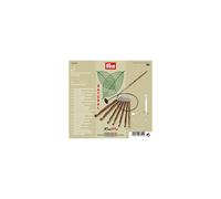 Prym PRYM_223810-1 3.5-8 mm Tunisi Crochet Hooks Set, Natural
