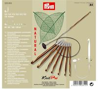 Prym PRYM_223810-1 3.5-8 mm Tunisi Crochet Hooks Set, Natural