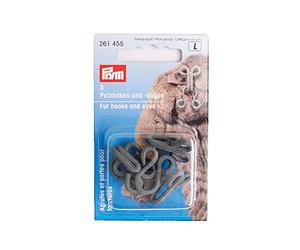Prym PRYM_261455-1 Fur Hooks and Eyes Grey Covered, one Size