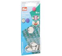 Prym PRYM_323152-1 Cover Buttons Brass Silver col 19 mm Without Tool