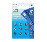 Prym Sew On Metal Snap Fasteners Silver - per pack of 12