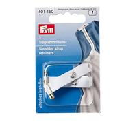 Prym PRYM_401150-1 Shoulder Strap Retainers with Safety pin White, Black, weiß, 2 Stück