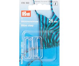 Prym PRYM_416160-1 Bikini and Belt Clasp Hook Plastic 25 mm Transparent