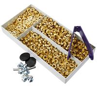 Prym PRYM_542421-1 Eyelets and washers, 5.0mm, Gold-Coloured, 5mm