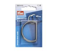 Prym PRYM_555415-1 Semi-Circular Rings, Zinc Alloy, Gunmetal, 40 mm