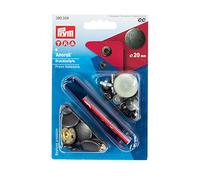 Prym Non-sew Fasteners Anorak Brass Spirit Antique Silver 20 mm