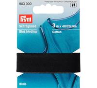 Prym - Prym Black (20mm, 3m) Bias Binding Cotton - 1 Unit