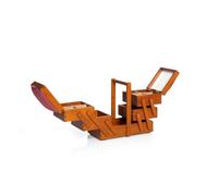 Prym Sewing Box, Wood, Fabric, Red, Blue, Brown, M