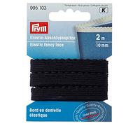 Prym Black Fancy Lace, 84% Polyamide, 16% Elastane, 10 mm
