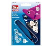 Prym Sewing-Free Snap Fastener "Jersey" Sew-On Look, 12mm, White 390610