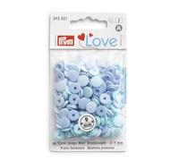Prym Love Round Snaps Press Fasteners Light Blue - per pack of 36