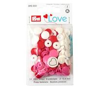 Prym - Prym Love Press Heart White-Red-Pink (12.4mm) Fasteners - 1 Unit