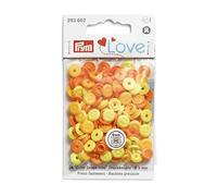 Prym Love Round Snaps Press Fasteners Yellow - per pack of 36