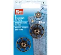 Prym Sew On Metal Snap Fasteners Antique Brass - per pack of 2